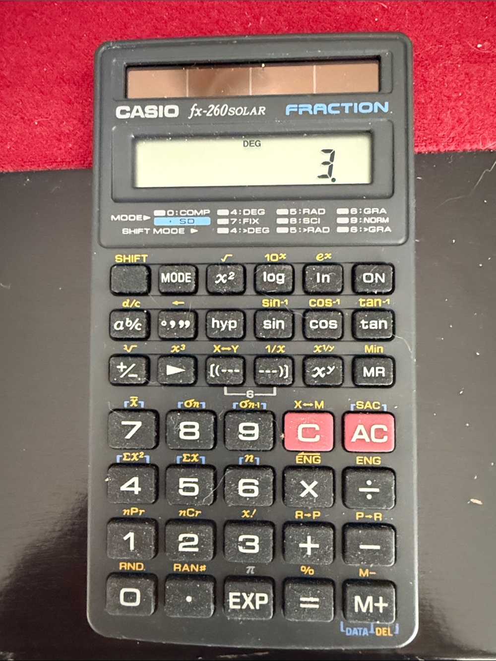 CASIO fx-260 Solar Fraction Scientific Calculator - Black